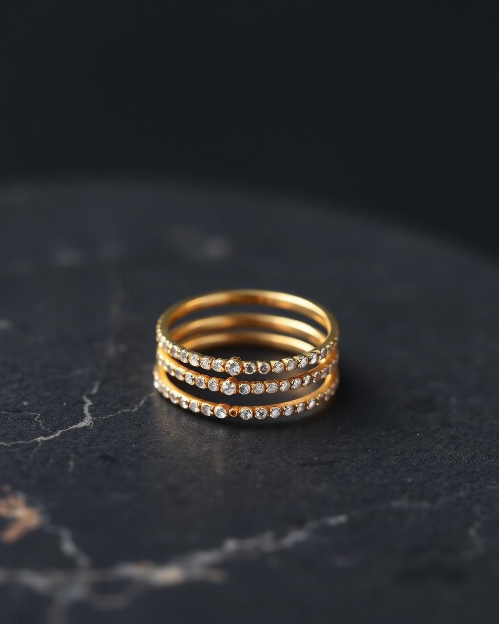 Pavé Stacking Ring Trio